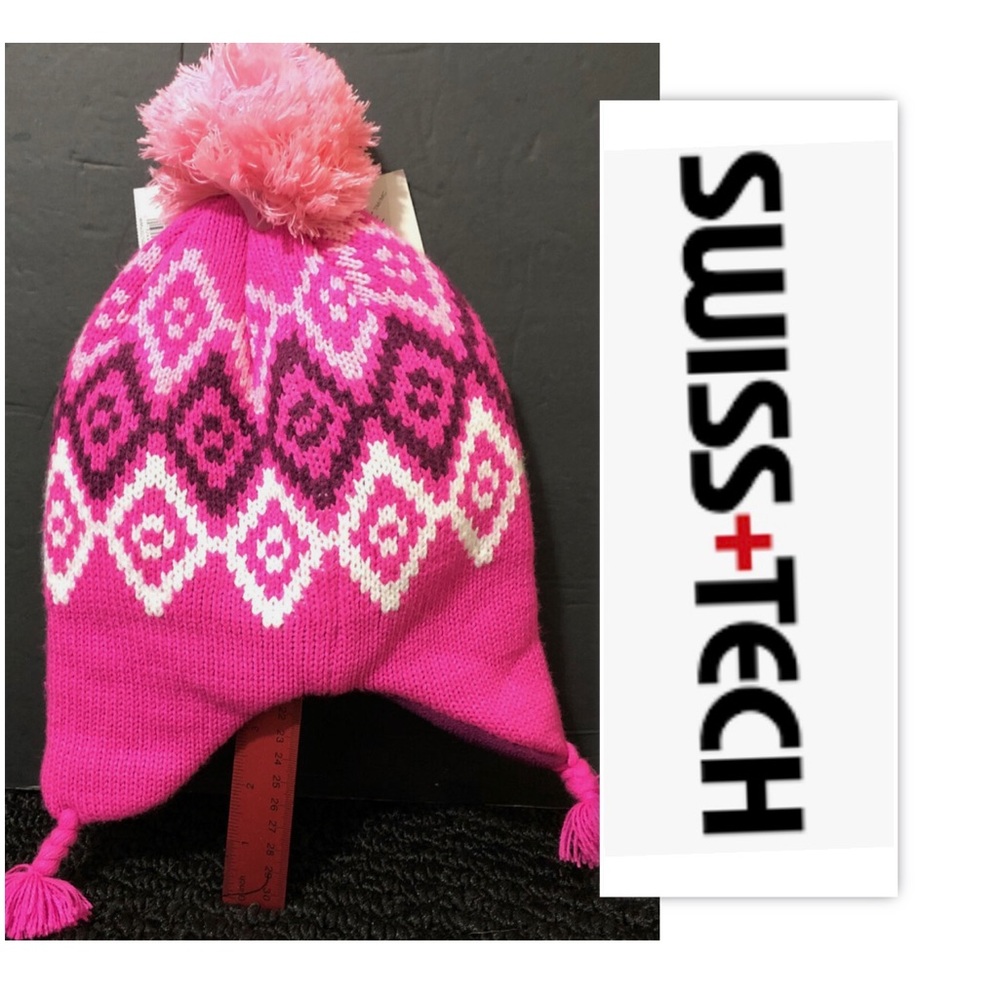 SWISS TECH PINK INSULATED KNIT HAT
